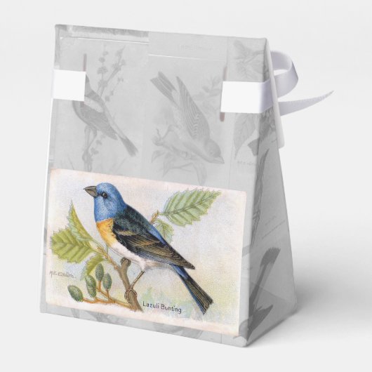 Lazulli Bunting Blue Bird  Bedankdoosjes (Achterkant)