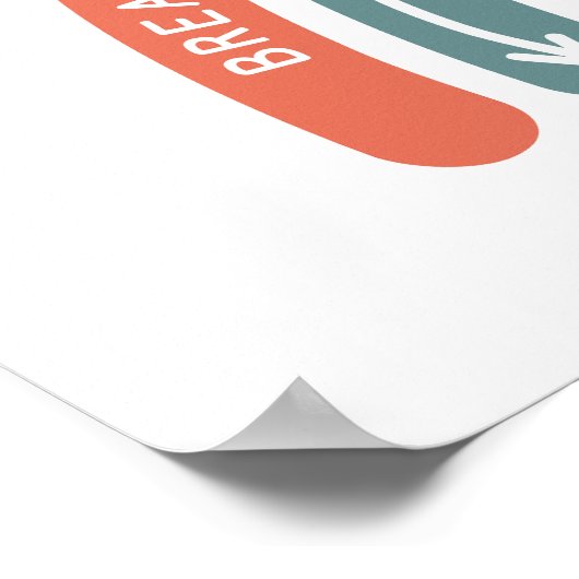 Lazy 8 en Rainbow Breathing Classroom Poster (Hoek)