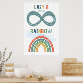 Lazy 8 en Rainbow Breathing Classroom Poster (Keuken)