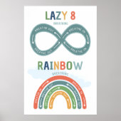 Lazy 8 en Rainbow Breathing Classroom Poster (Voorkant)
