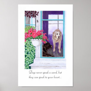 Lazy Aftermiddag Labradors Painting Poster