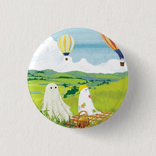 Lazy Aftermiddag Ronde Button 3,2 Cm (Voorkant)