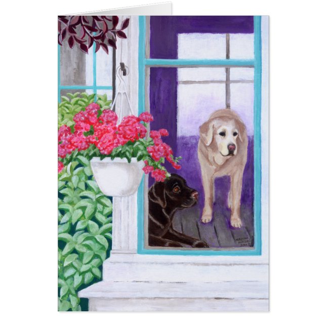 Lazy Aftermiddags Labradors Painting (Voorkant)