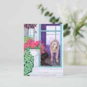 Lazy Aftermiddags Labradors Painting Briefkaart (Staand voorkant)