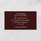 Lazy Alaskan Waterfall Visitekaartje (Achterkant)