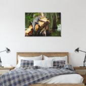 Lazy Alligator Stretched Canvas Afdrukken door DeG (Insitu (Slaapkamer))