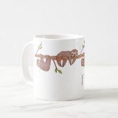 Lazy Baby luiaards op Treebranch Mok (Voorkant links)