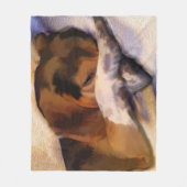 Lazy Beagle Fleece Deken (Voorkant)