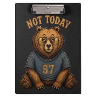 Lazy Bear 'Niet Vandaag' 67 Grafische Laptophoes - Klembord