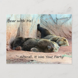 Lazy Bears Post Card Briefkaart