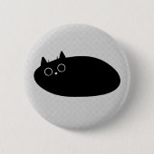 Lazy Black Cat | Button voor kattenliefhebbers!! (Voorkant)