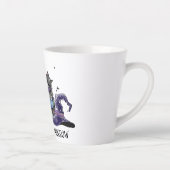 Lazy Black Cat, Halloween Cat | Voor boekworm Latte Mok (Rechts)