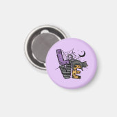 Lazy Black Cat in Spider Web met Love Magneet (Voorkant / Achterkant)