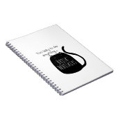 Lazy black cat Spiral Photo Notebook Notitieboek (Rechterzijde)