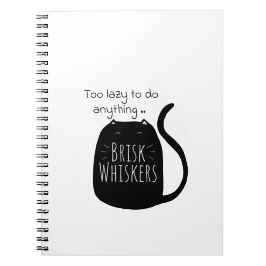 Lazy black cat Spiral Photo Notebook Notitieboek (Voorkant)