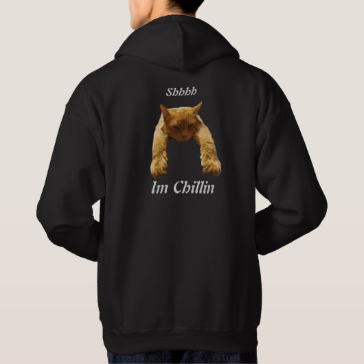 Lazy Brown Cat Chillin, Hoodie (Achterkant)