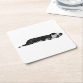 Lazy Bulldog, nette tafel Kartonnen Onderzetters (Schuin)