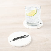 Lazy Bulldog, nette tafel Zandsteen Onderzetter (Zijkant)
