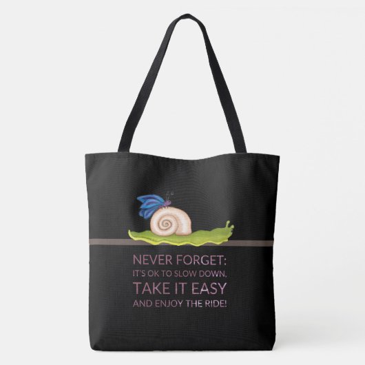 Lazy Butterfly Tote Bag (Achterkant)