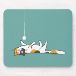 Lazy Calico Cat | Cute Pet Kat Lover's Mousepad Muismat