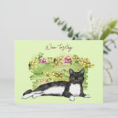 Lazy Cat and Grapes Wine Tasting Kaart (Staand voorkant)