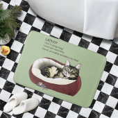 Lazy Cat Bed Groen Grappig Badmat