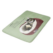 Lazy Cat Bed Groen Grappig Badmat (Gekanteld)