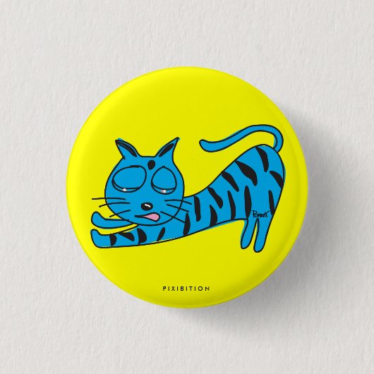 Lazy Cat Button (Voorkant)