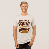 Lazy Cat Fitness - Diddly Squat Kampioen Tri-Blend Shirt (Voorkant volledig)