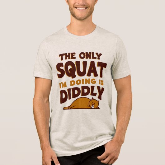 Lazy Cat Fitness - Diddly Squat Kampioen Tri-Blend Shirt (Voorkant)