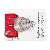 Lazy Cat Funny Magnet Kantoor Quottes Magneet (Horizontaal)