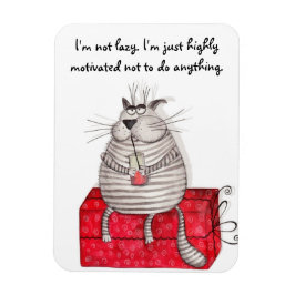 Lazy Cat Funny Magnet Kantoor Quottes Magneet