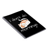 Lazy Cat, ik doe geen ochtenden Notitieboek (Rechterzijde)