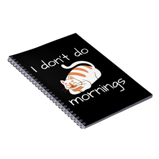Lazy Cat, ik doe geen ochtenden Notitieboek (Rechterzijde)
