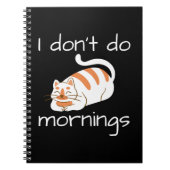 Lazy Cat, ik doe geen ochtenden Notitieboek (Voorkant)