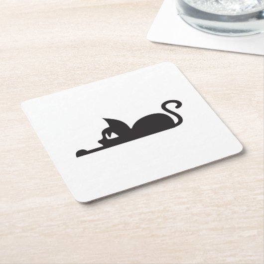 Lazy Cat Kartonnen Onderzetters (Schuin)