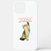 Lazy Cat Lover Funny Cute Cat Case-Mate iPhone Case (Achterkant)