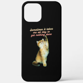 Lazy Cat Lover Funny Cute Cat Case-Mate iPhone Case
