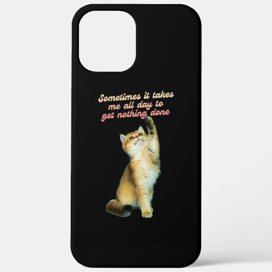 Lazy Cat Lover Funny Cute Cat Case-Mate iPhone Case (Achterkant)