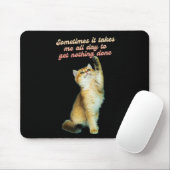 Lazy Cat Lover Funny Cute Cat Muismat (Met muis)