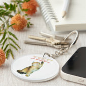 Lazy Cat Lover Funny Cute Cat Sleutelhanger (Voorkant Rechts)