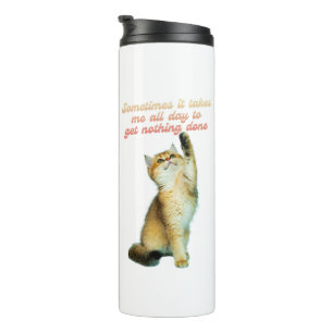 Lazy Cat Lover Funny Cute Cat Thermosbeker