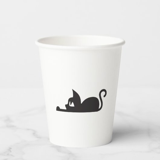 Lazy Cat Papieren Bekers (Achterkant)