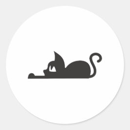 Lazy Cat Ronde Sticker