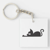 Lazy Cat Sleutelhanger (Voorkant)