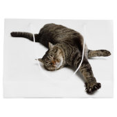 Lazy Cat Stretching Groot Cadeauzakje (Achterkant)