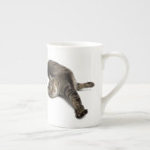 Lazy Cat Stretching Porselein Kop (Rechts)