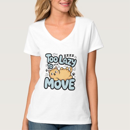 Lazy Cat T-shirt (Voorkant)