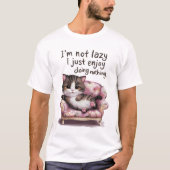 Lazy cat t-shirt (Voorkant)
