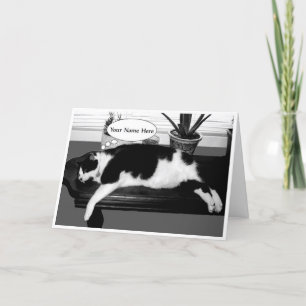 Lazy Cat Verjaardag Kaart